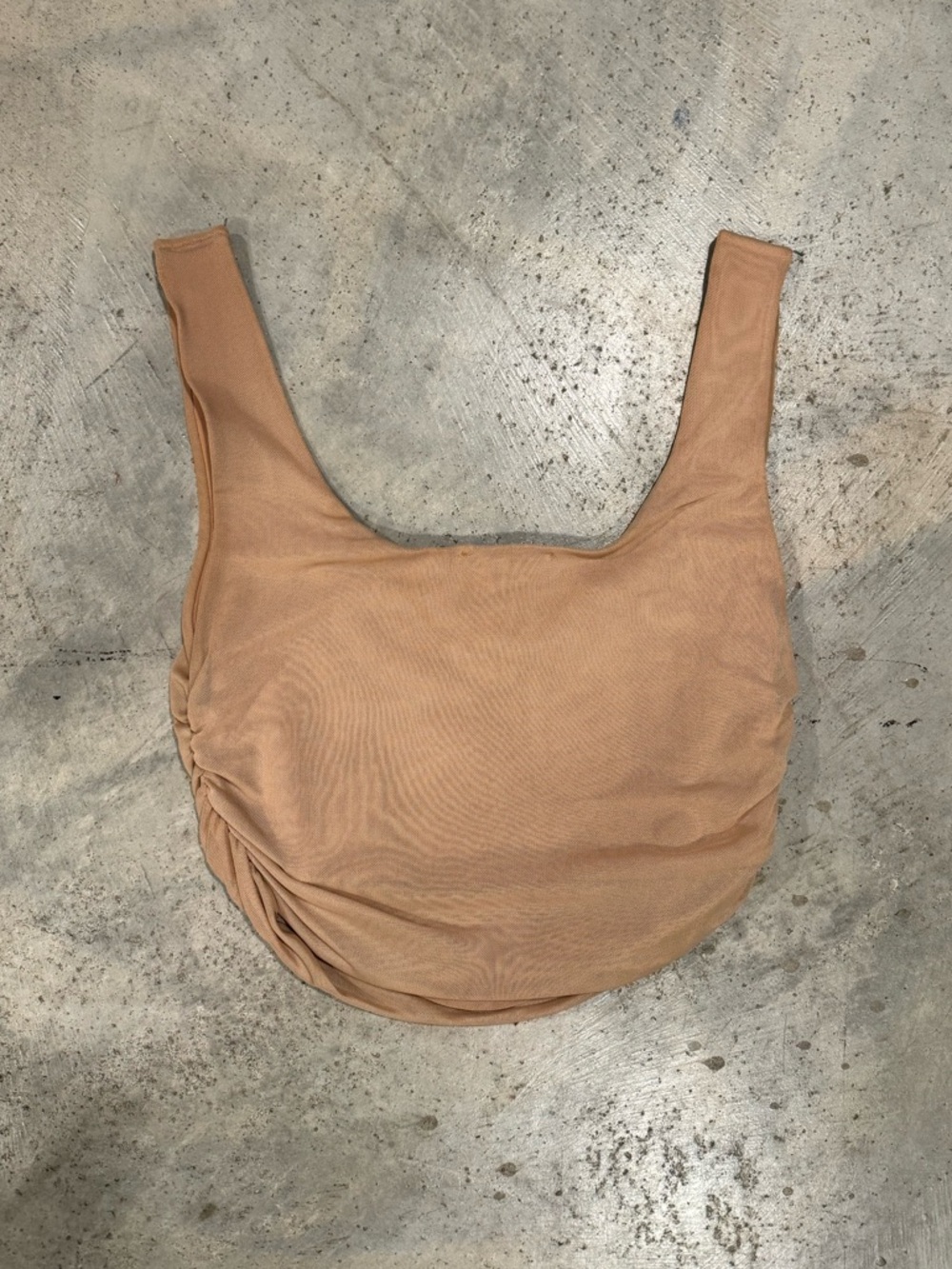 Zara Ruched Side Crop Top - Tan